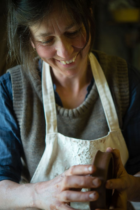 Patia Davis making a screw-top jar at Wobage Farm 2016